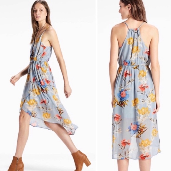 Lucky Brand Dresses & Skirts - Lucky Brand Lined Light Blue Floral Dress